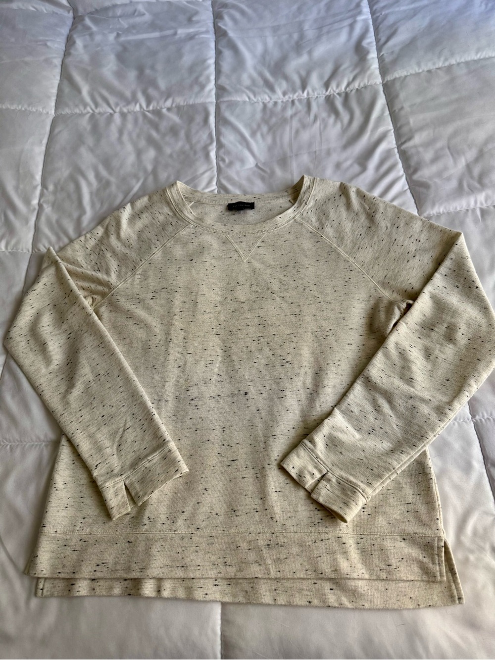 The Limited Speckled Crewneck Sweater in Cream